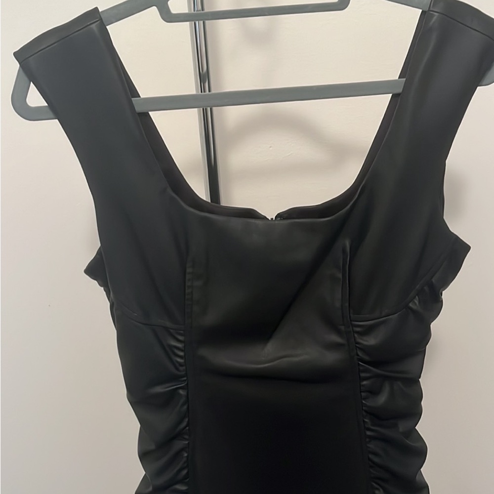 Faux Leather Dress